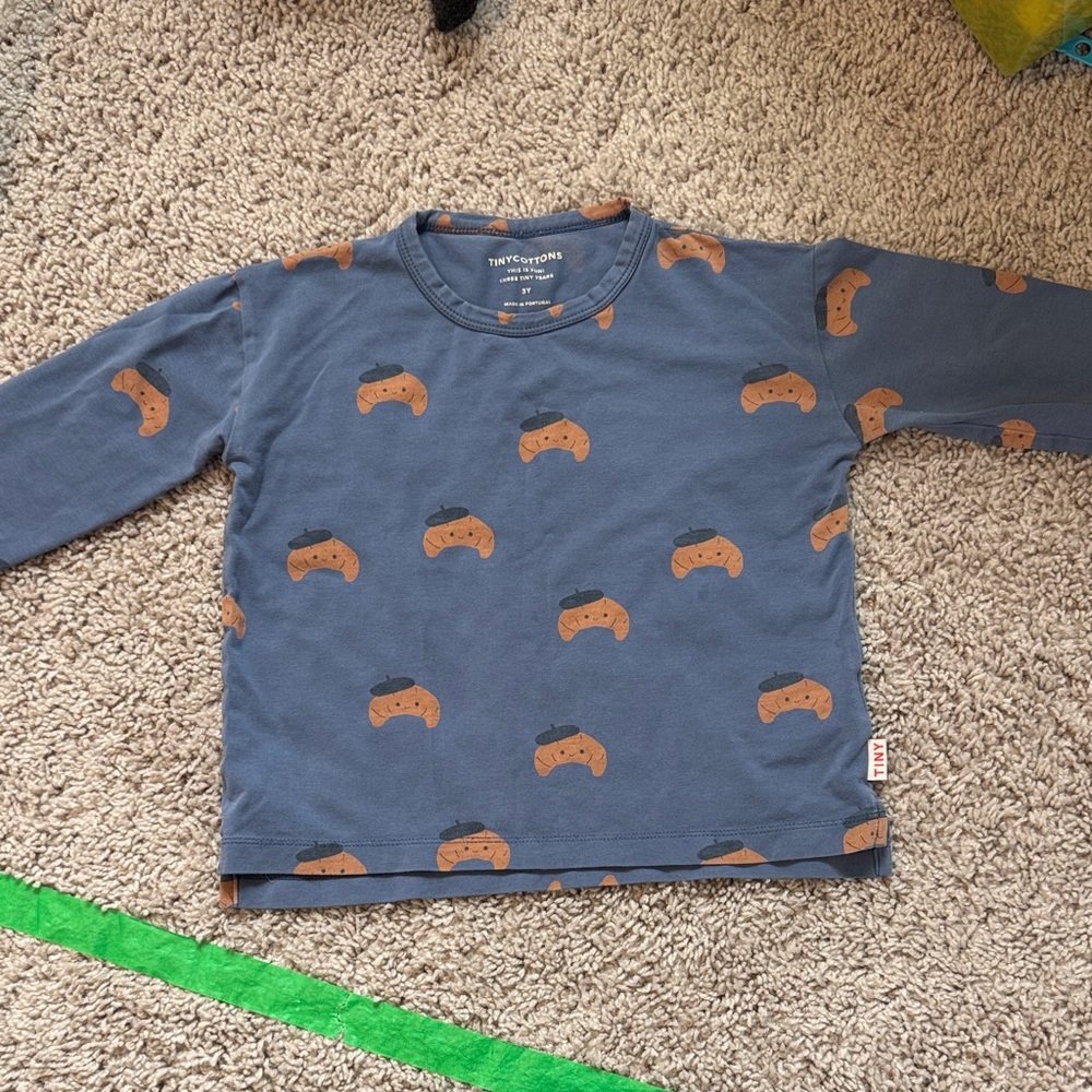 Tiny Cottons Croissant T-Shirt - Size 3Y
